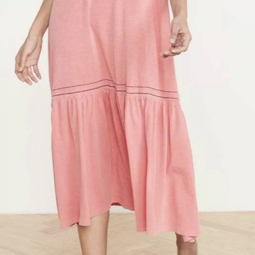 SUNDRY - Anthro Orange Embroidered MIDI Tank Dress Size 0 NWT - Picture 2 of 11